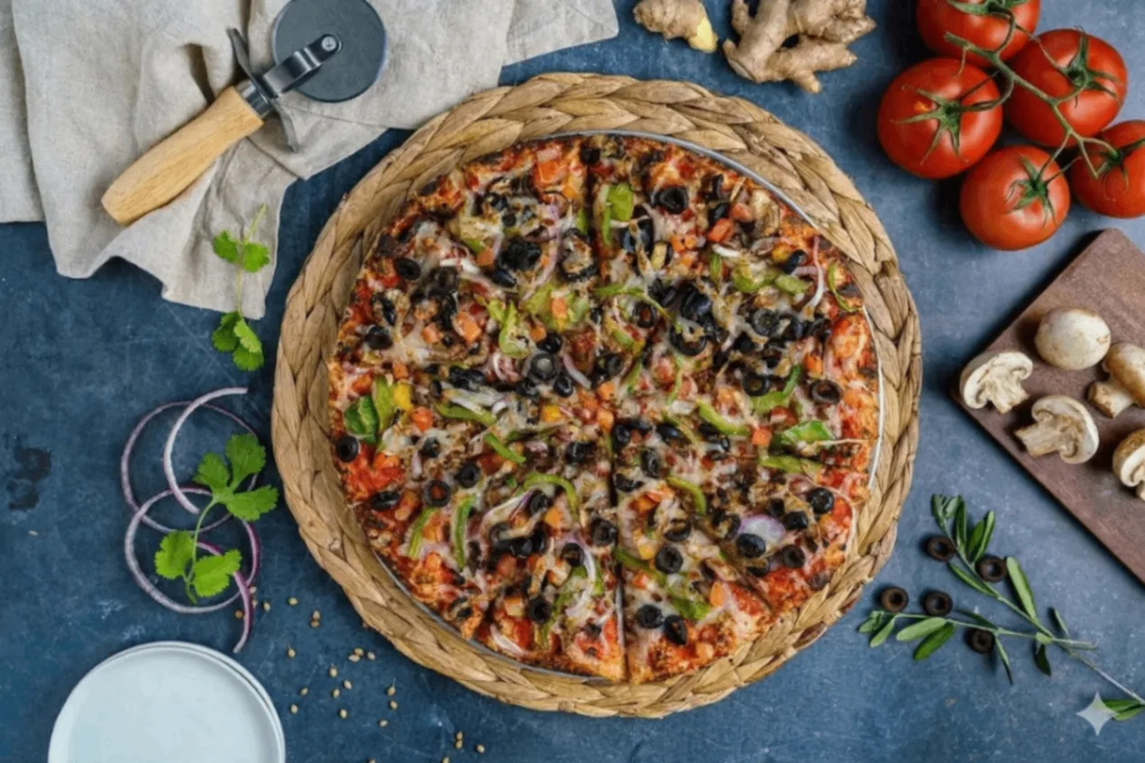 Indian Gourmet Veggie Pizza with no Cilantro