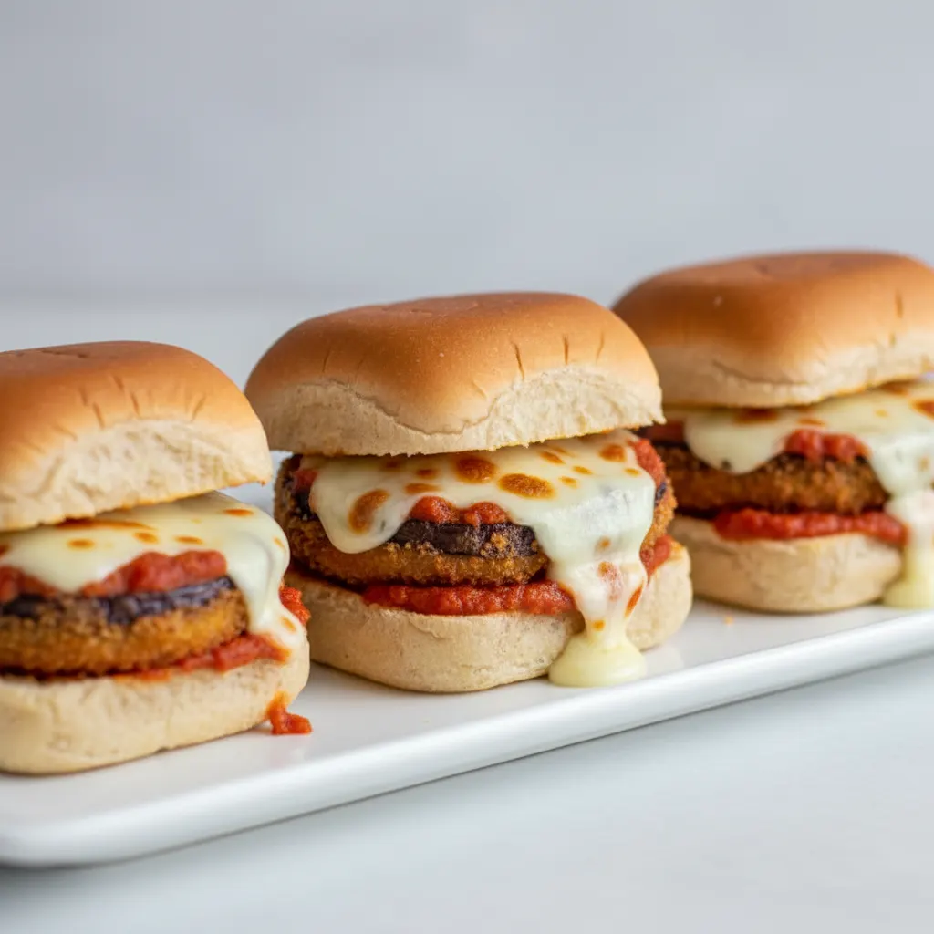 Gluten free eggplant parmesan sliders Gluten free eggplant parmesan sliders