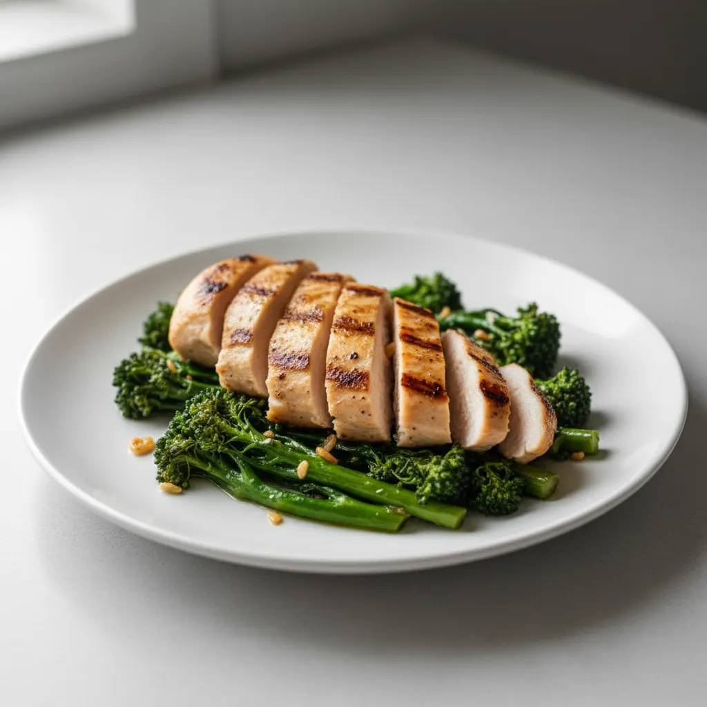 Grilled Chicken Breast Over Broccoli Rabe Grilled Chicken Breast Over Broccoli Rabe