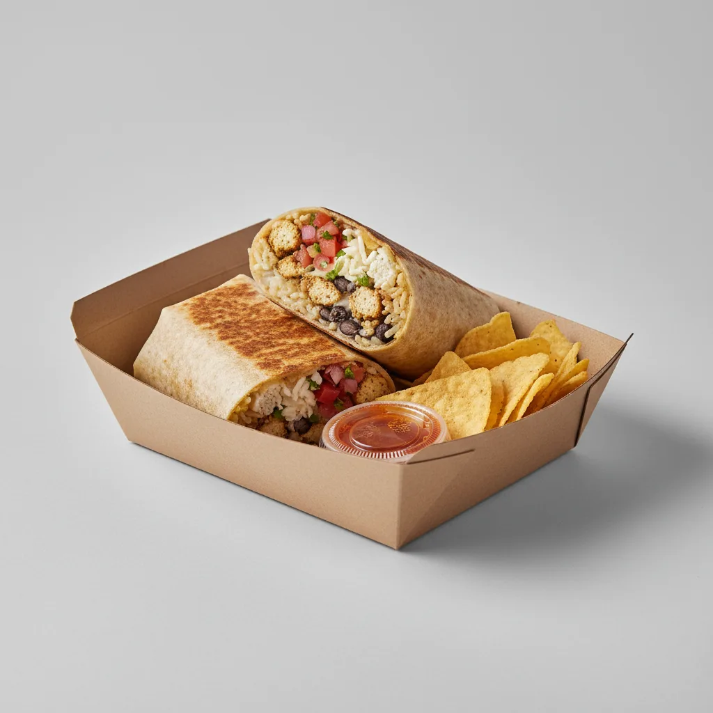 Tofu Burrito Budget Box (Vegetarian) Tofu Burrito Budget Box (Vegetarian)