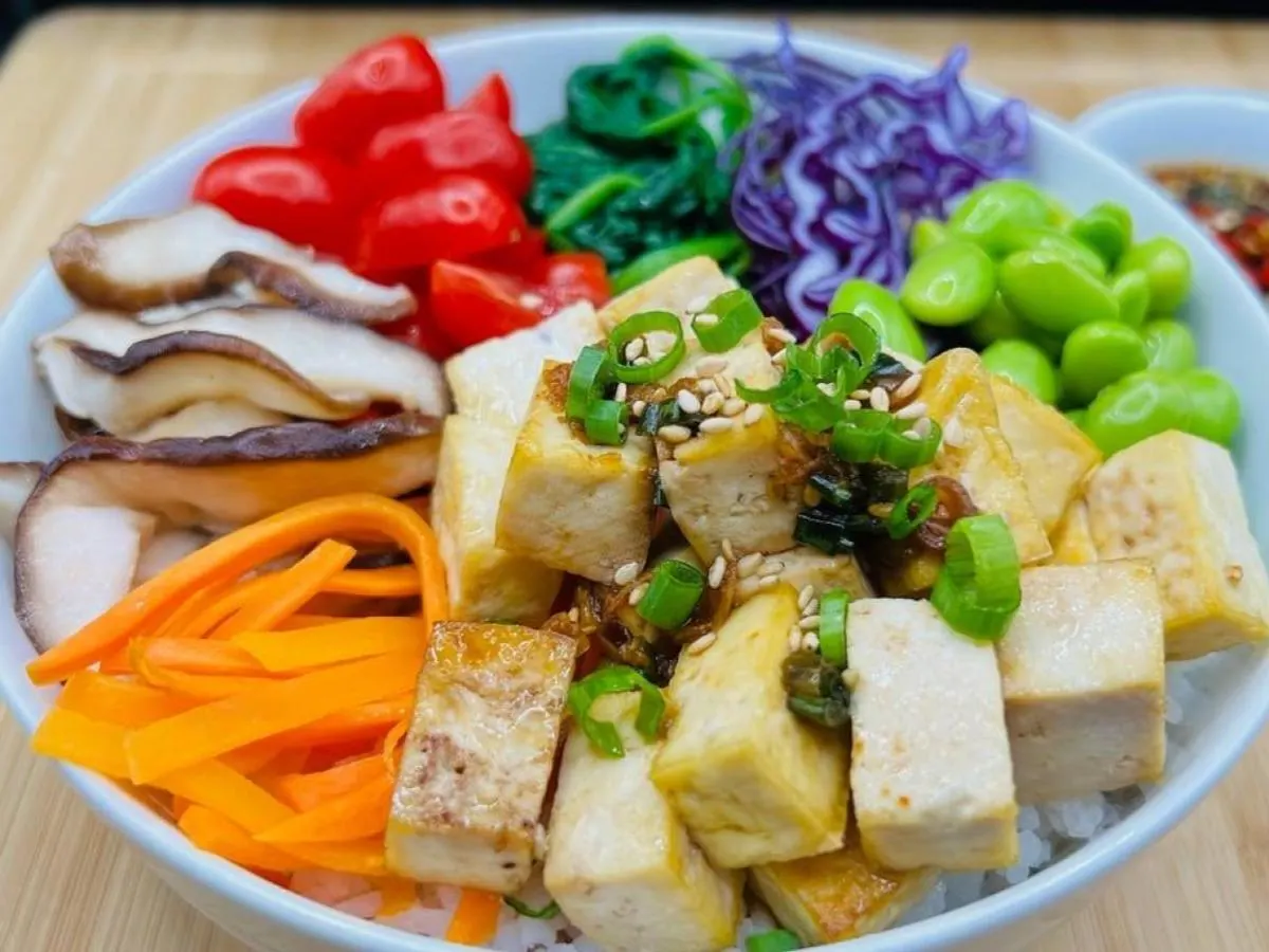 Veggie Tofu Rice Bowl