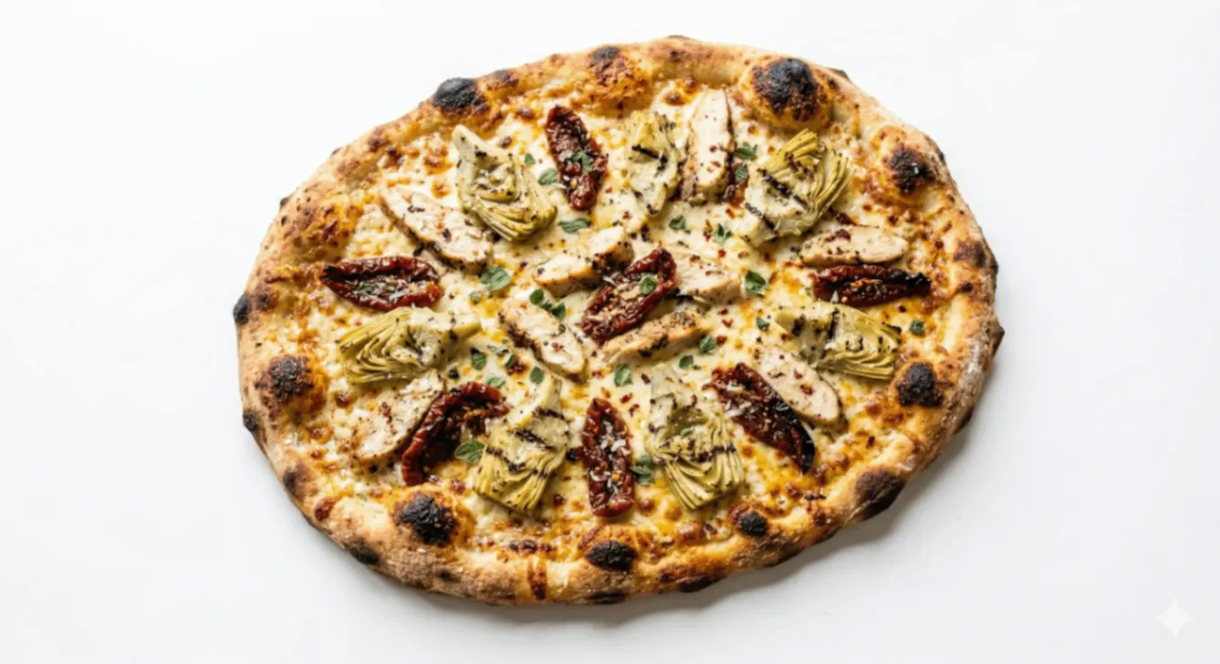 Bouldin Creek Chicken Artichoke Pizza