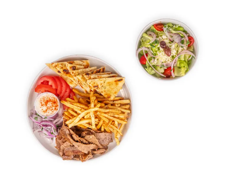 Beef/Lamb Gyro Plate with Rice