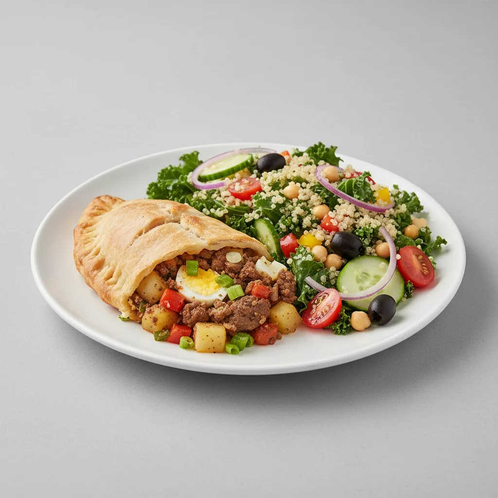 Beef Salteña Empanadas with Quinoa & Kale Salad Beef Salteña Empanadas with Quinoa & Kale Salad