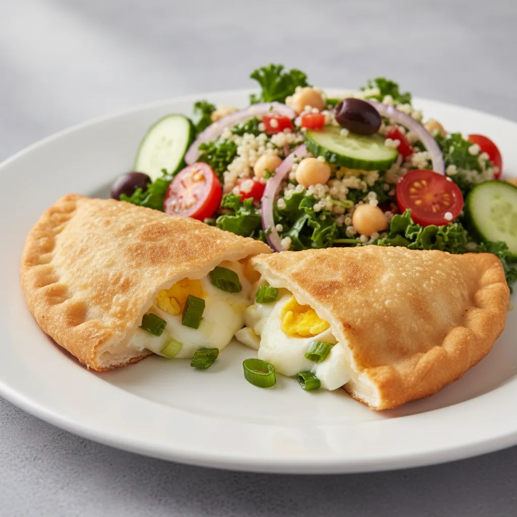 Cheese Empanadas with Quinoa & Kale Salad Cheese Empanadas with Quinoa & Kale Salad