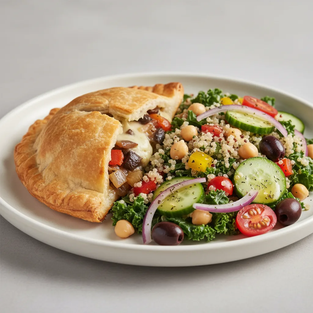 Mushroom Empanadas with Quinoa & Kale Salad Mushroom Empanadas with Quinoa & Kale Salad
