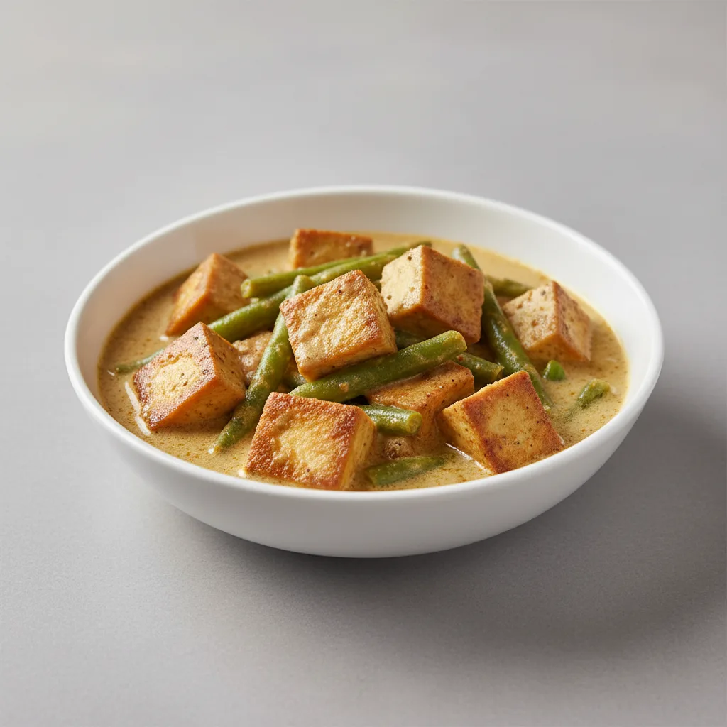Tofu Tarkari - Tofu & Green Bean Light Creamy Curry Tofu Tarkari - Tofu & Green Bean Light Creamy Curry