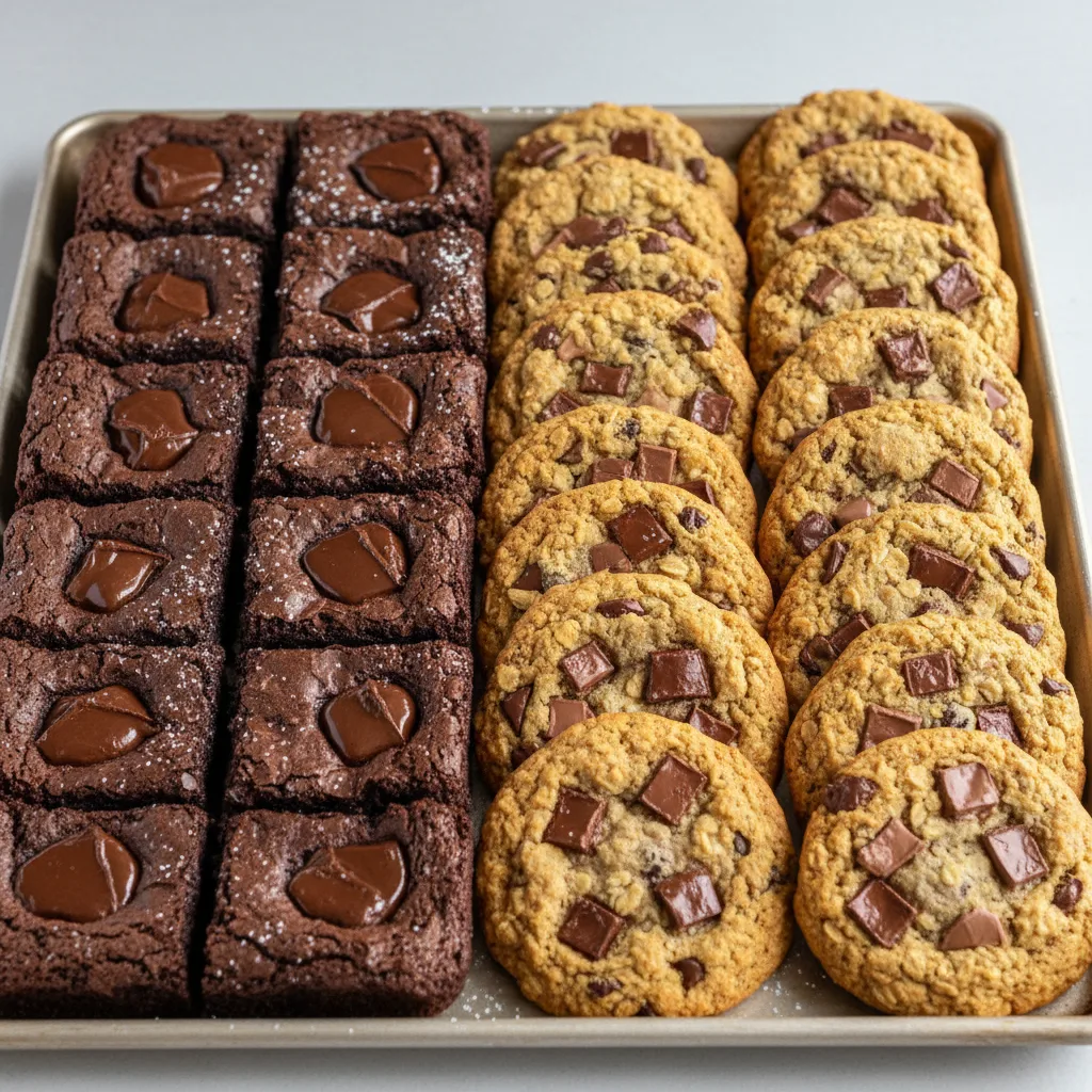 Fudge Chunk Brownie/cookie Tray, Large