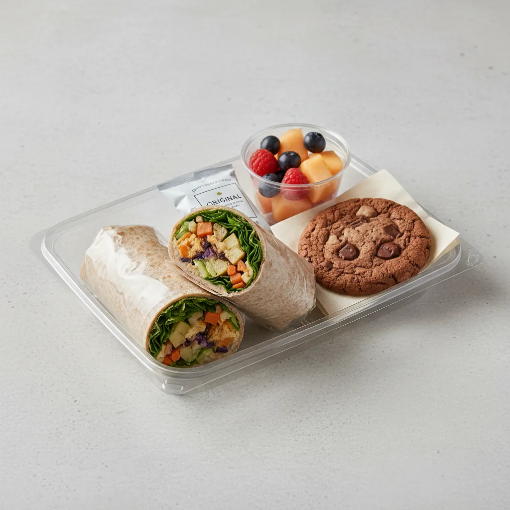 Veggie Wrap With Fruit Packaged Meal