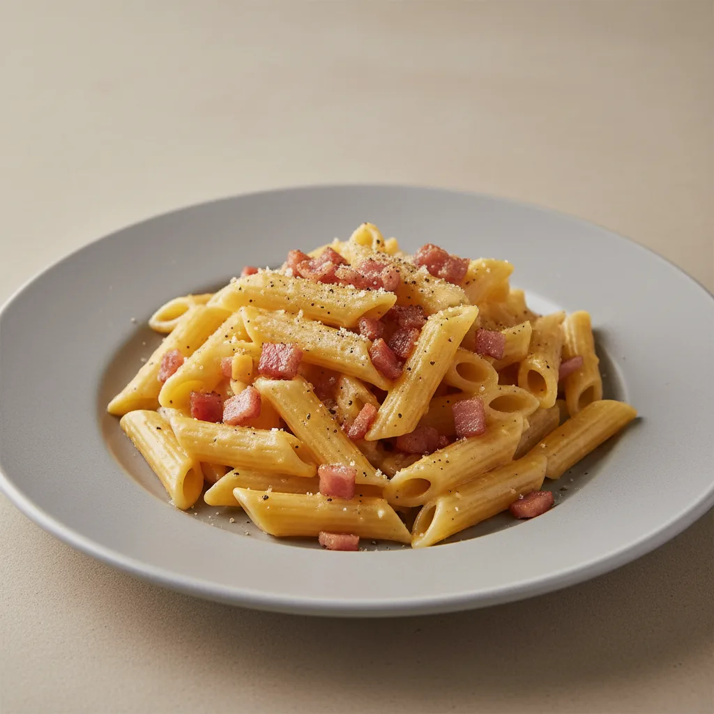 Penne With Carbonara Penne With Carbonara
