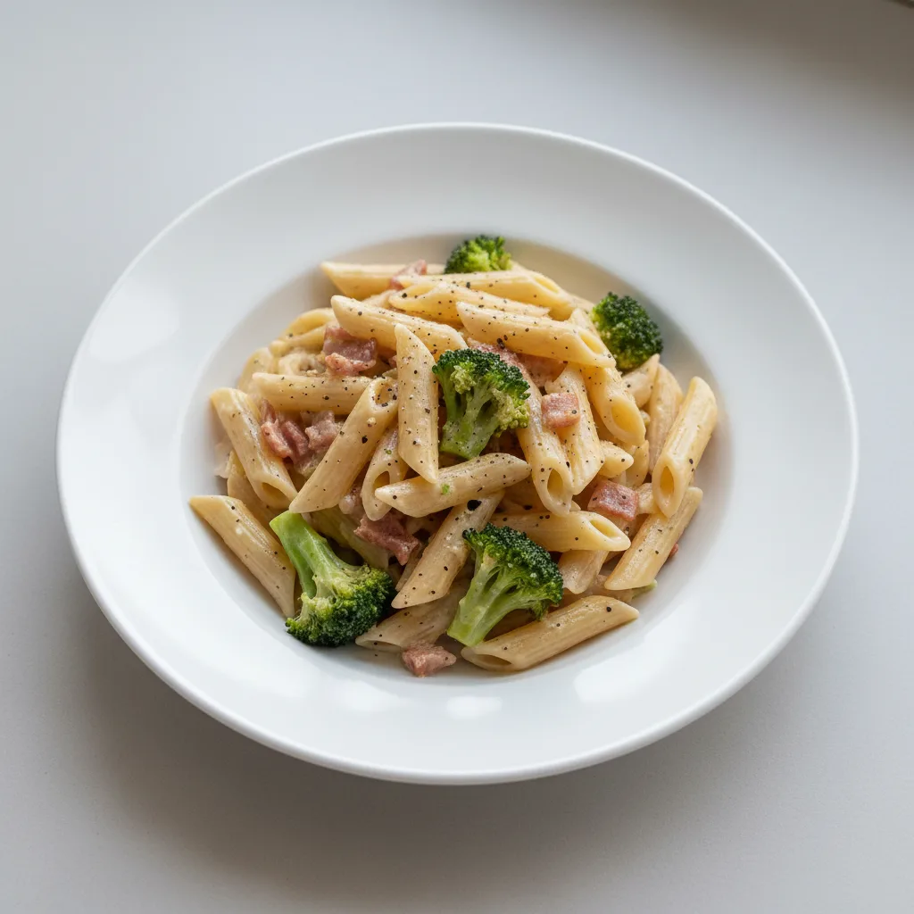 Penne With Carbonara and Broccoli Penne With Carbonara and Broccoli