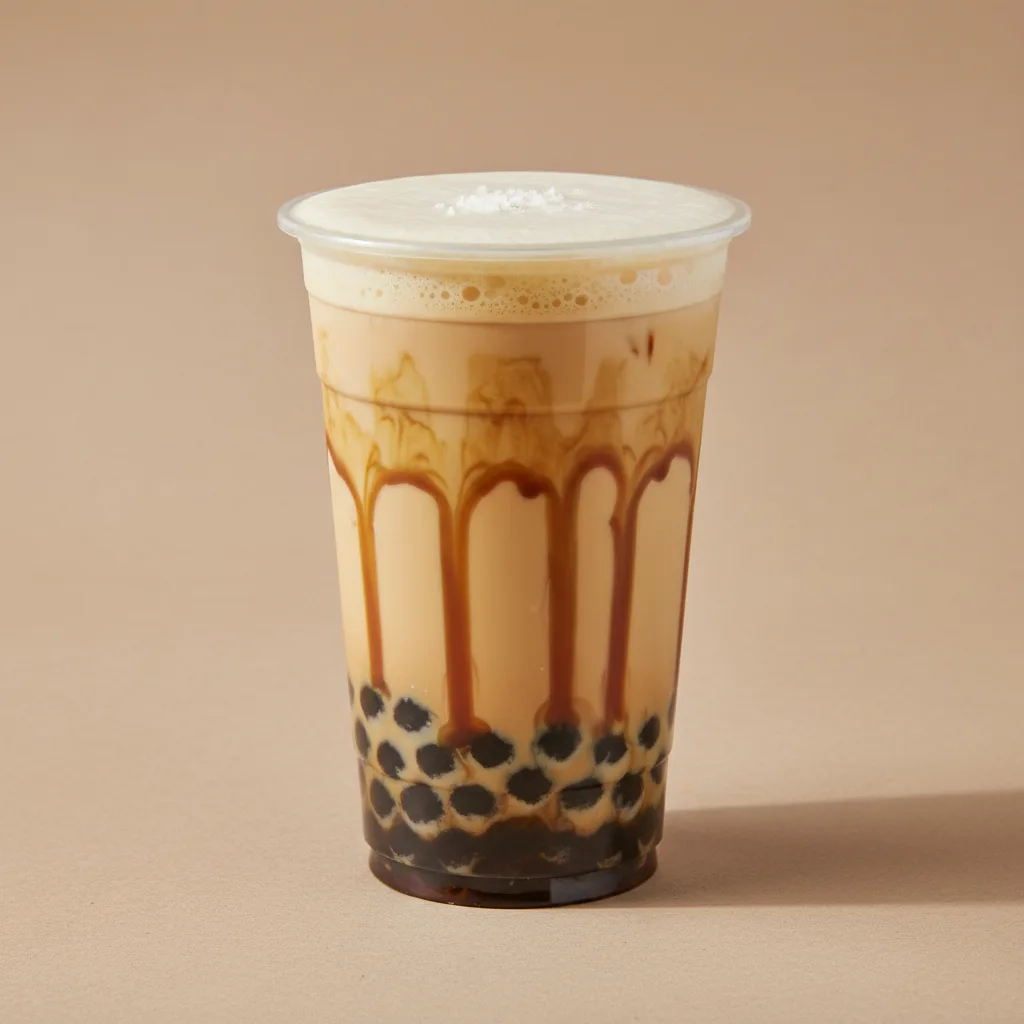 Salted Caramel Boba Milk Tea