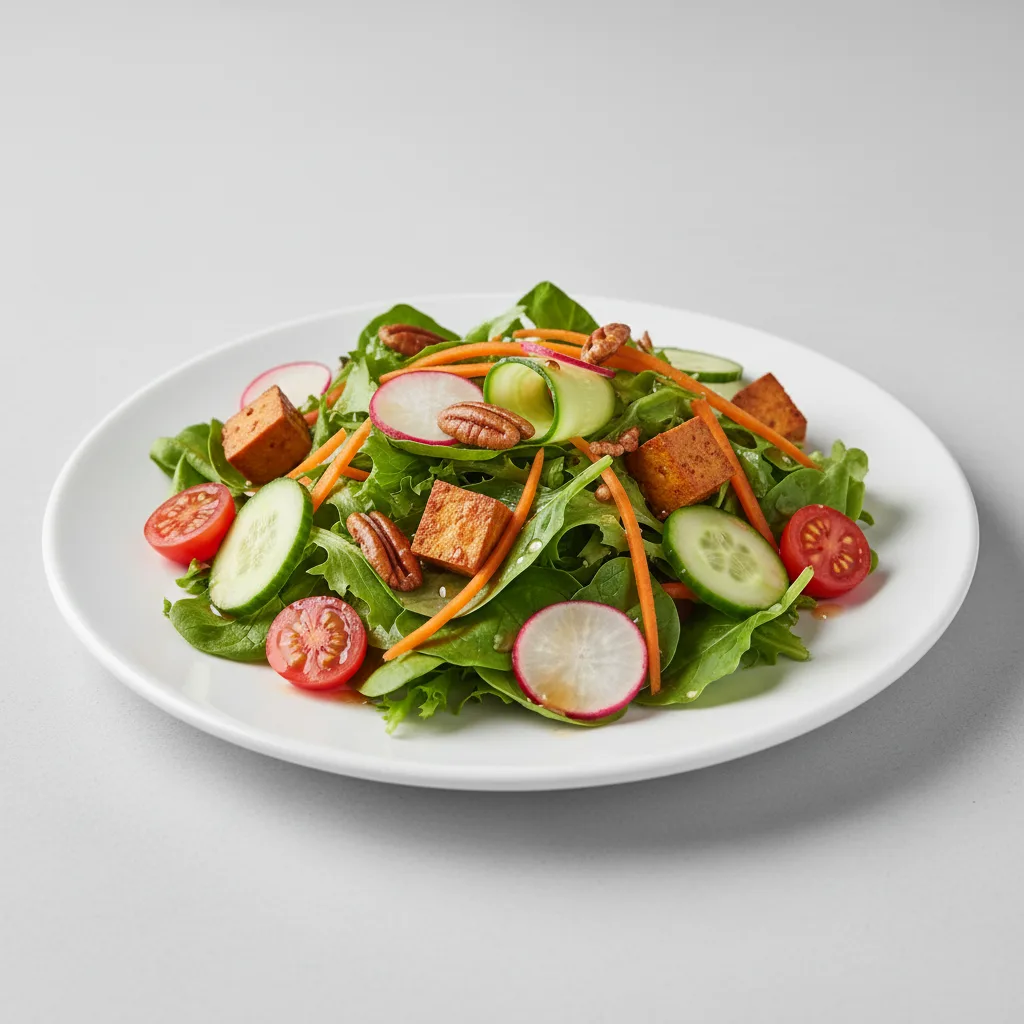 Classic Salad with Sundried Tomato Tofu