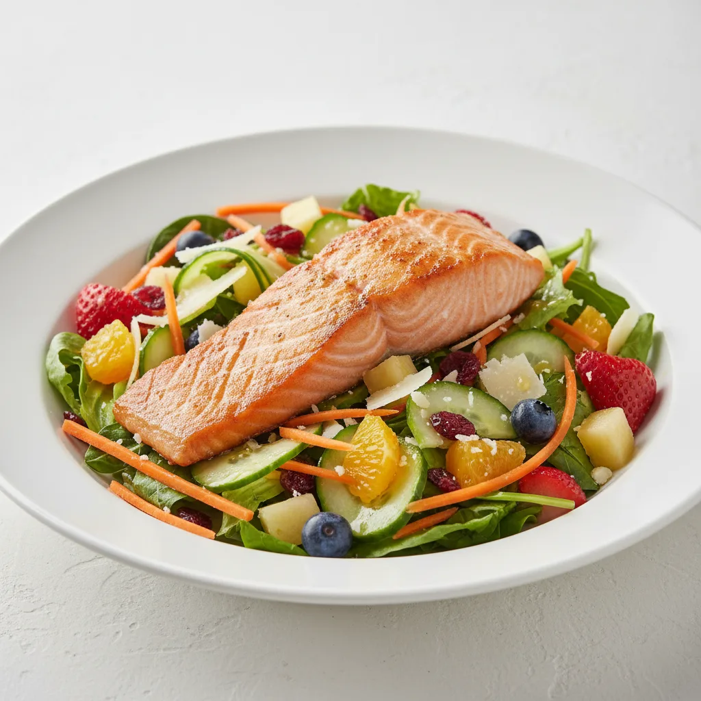 Seasonal Salad with Salmon