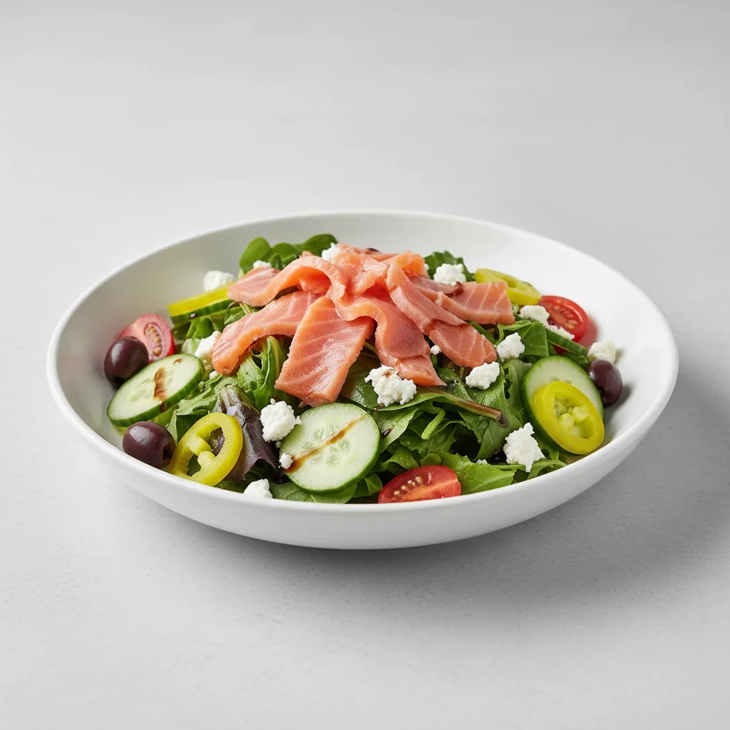 Mediterranean Salad with Salmon