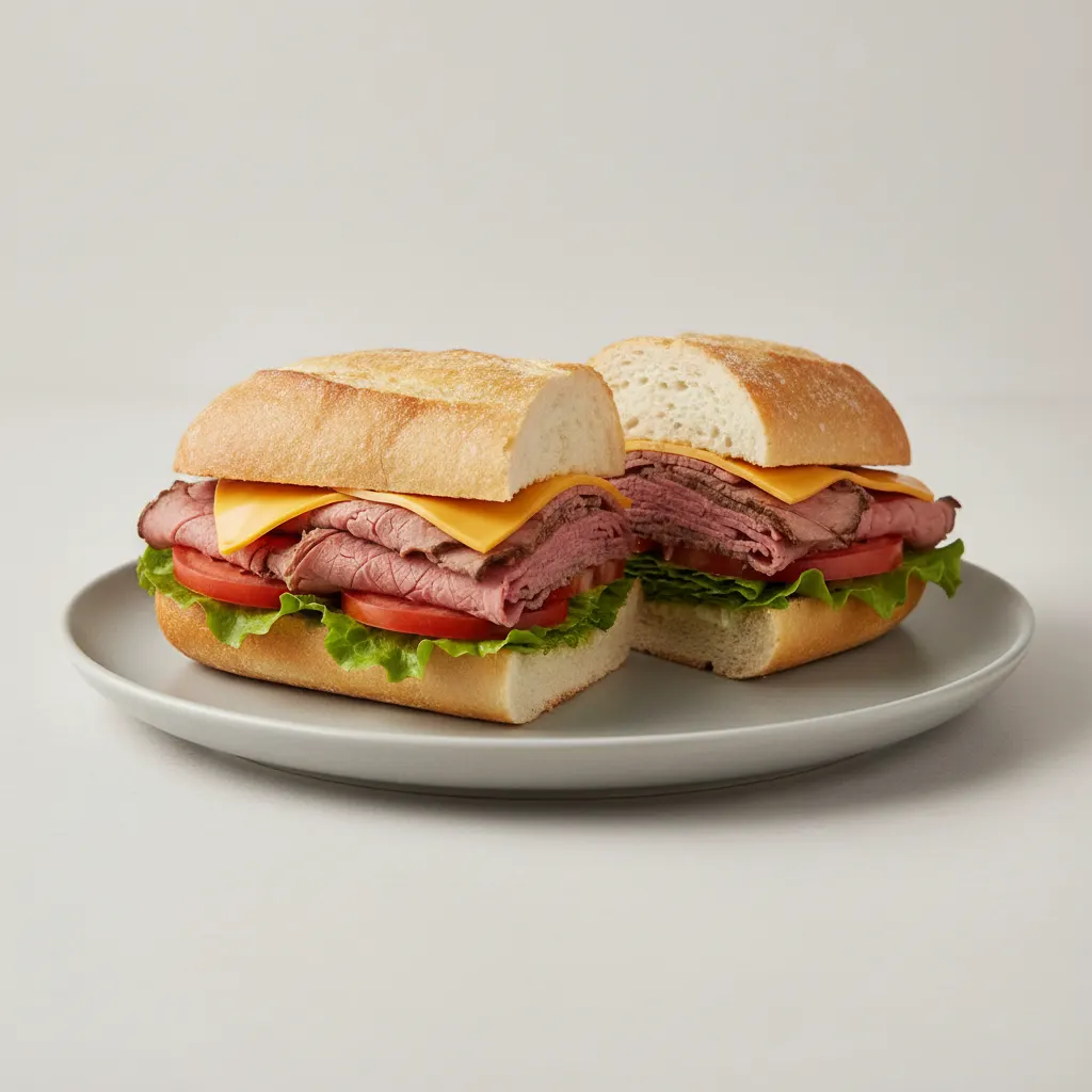 Roast Beef and Cheddar Sub Sandwich