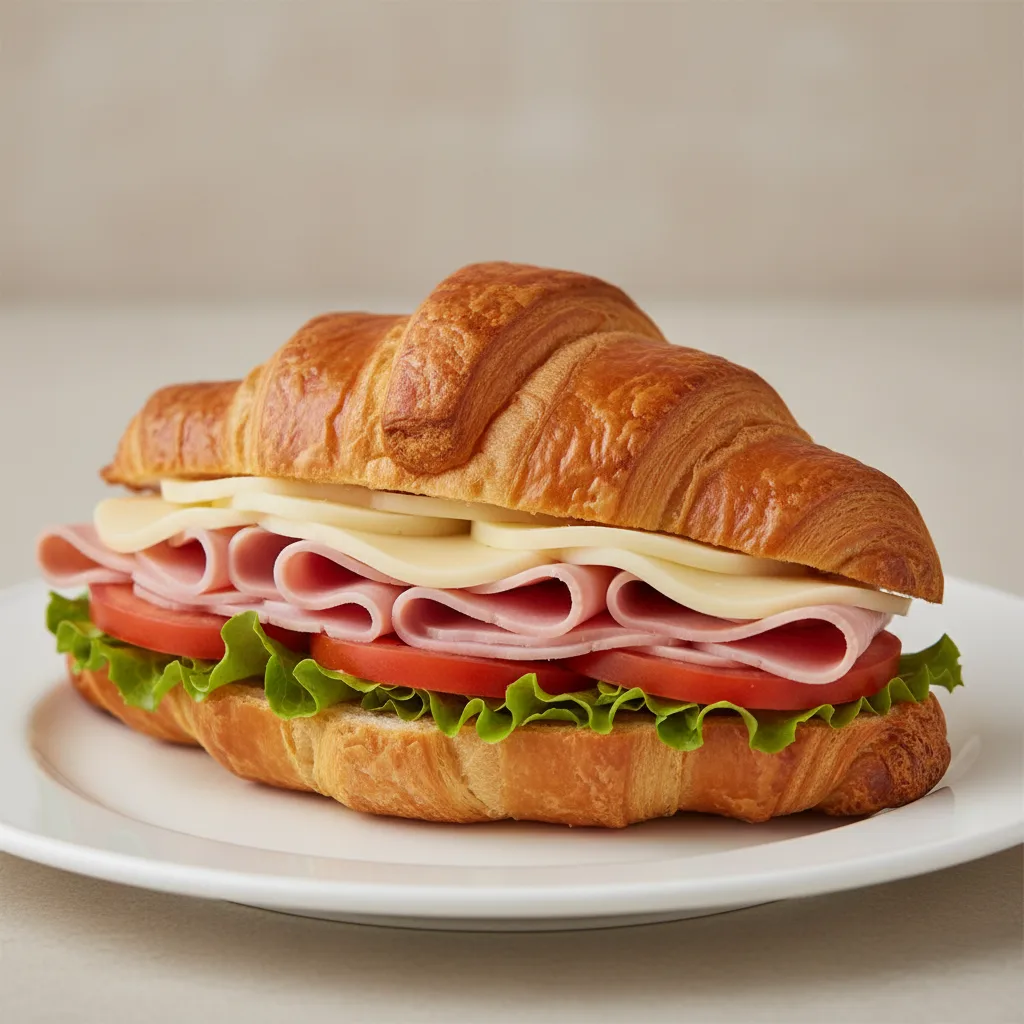 Ham and Provolone Croissant Sandwich
