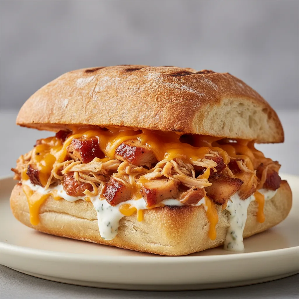 Grilled Hickory Chicken Cheddar Sammie Sandwich