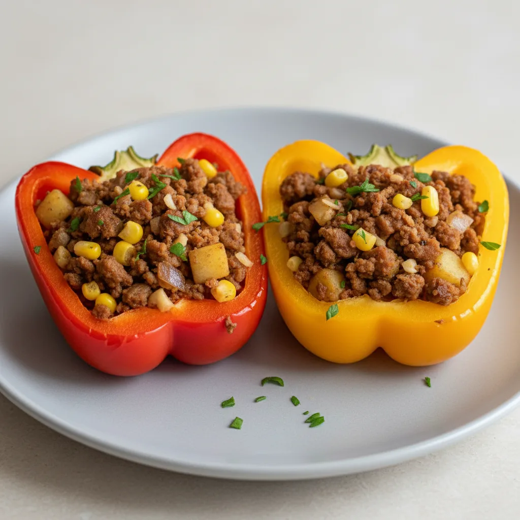 Vegan Impossible Stuffed Bell Peppers