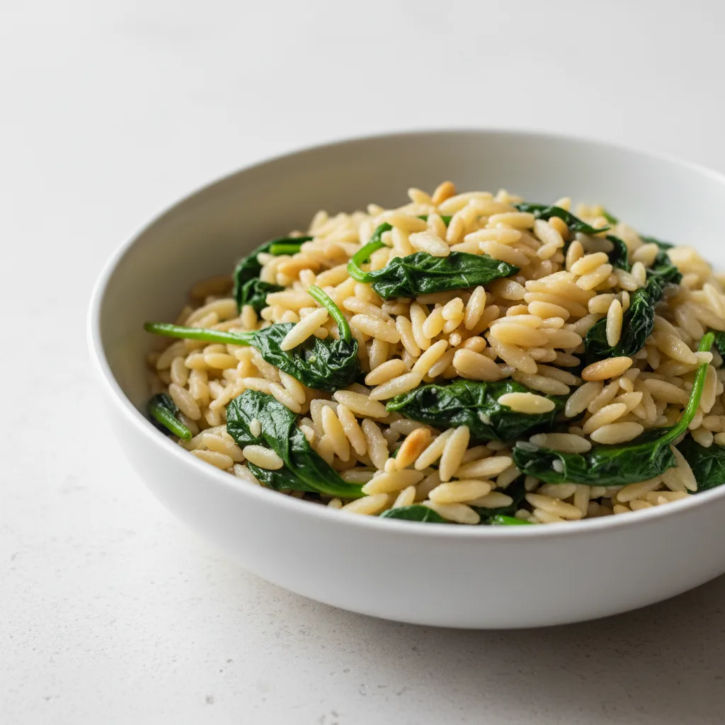 Spinach Pine Nut Orzo