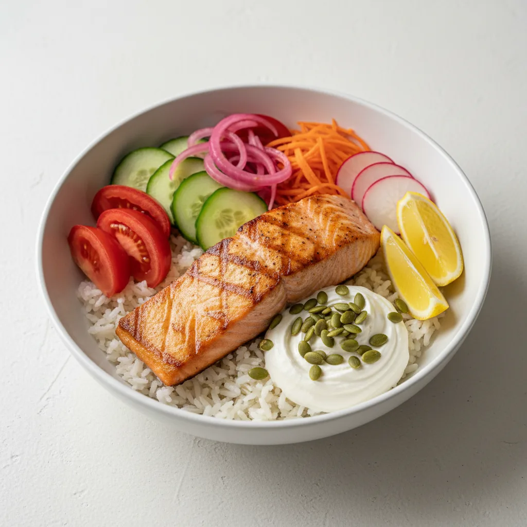 Grilled Salmon Rice Bowl Grilled Salmon Rice Bowl