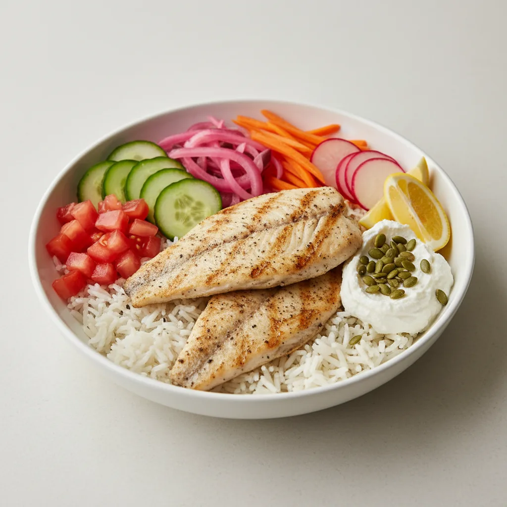 Grilled Tilapia Rice Bowl Grilled Tilapia Rice Bowl