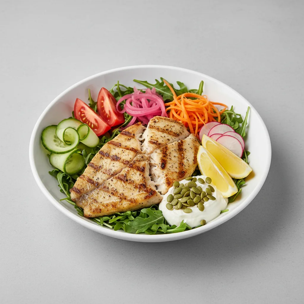 Grilled Tilapia Arugula Bowl Grilled Tilapia Arugula Bowl