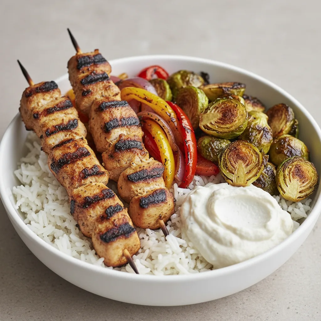 Grilled Chicken Skewer Rice Bowl Grilled Chicken Skewer Rice Bowl