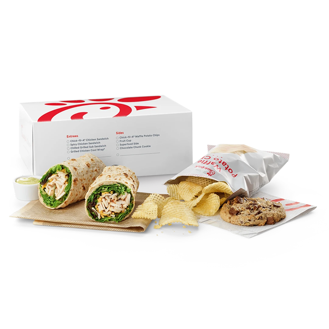 Grilled Chicken Cool Wrap With Kale Crunch Side Packaged Meal