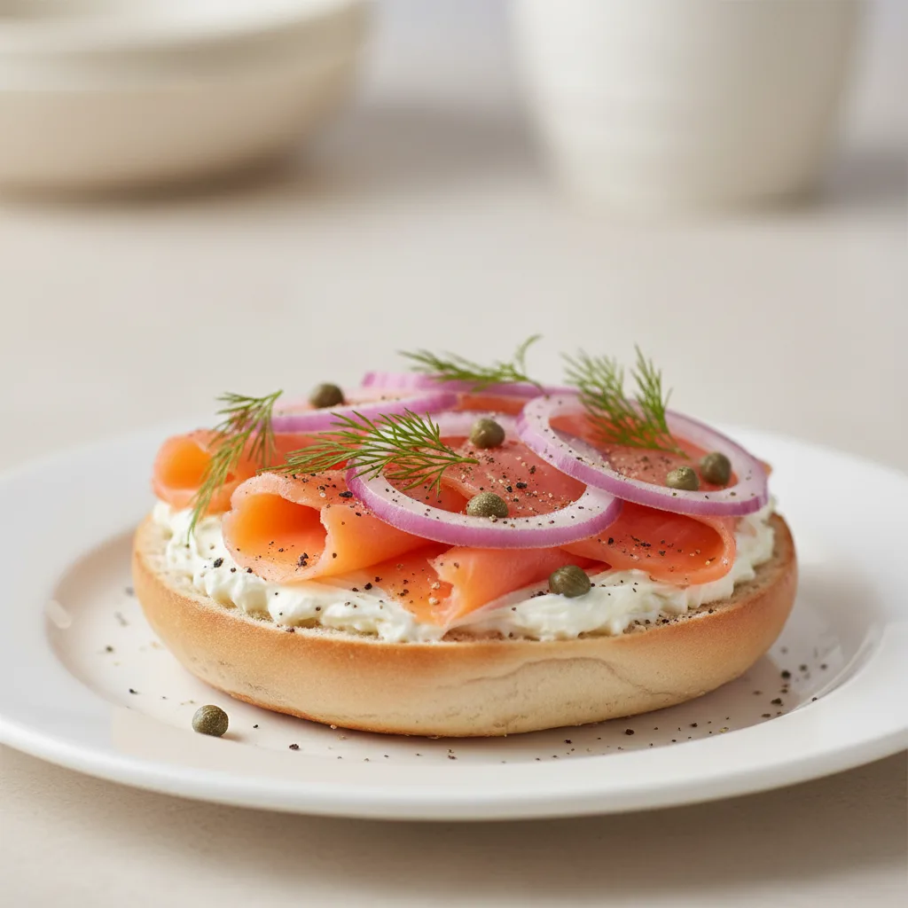 Lox Sandwich - Everything Bagel Lox Sandwich - Everything Bagel