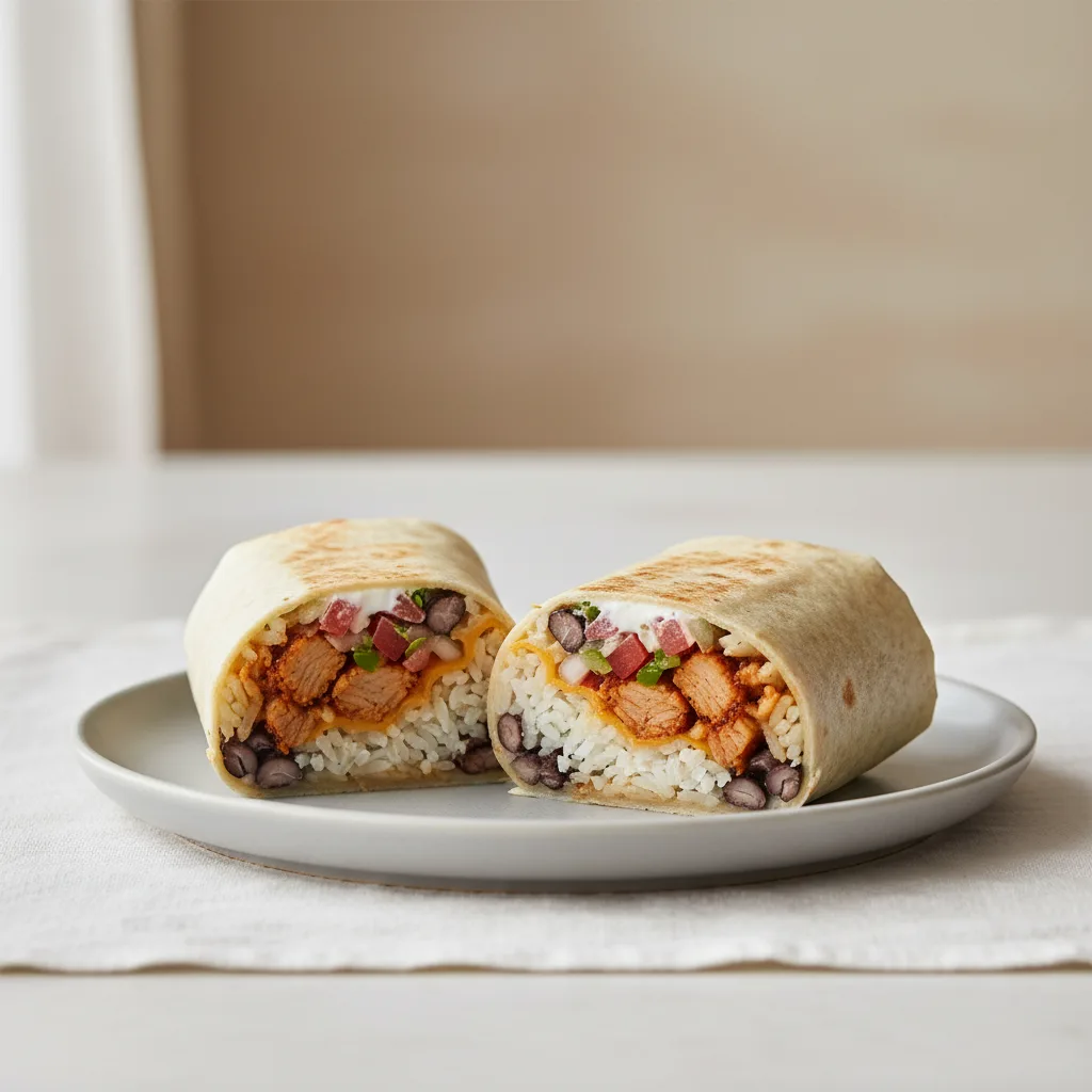 Gluten-Free Super Burrito with Al Pastor Pork Gluten-Free Super Burrito with Al Pastor Pork