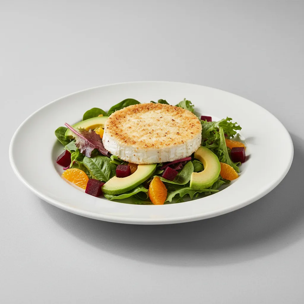 Deconstructed Goat Cheese with Macadamia Crust Salad Deconstructed Goat Cheese with Macadamia Crust Salad