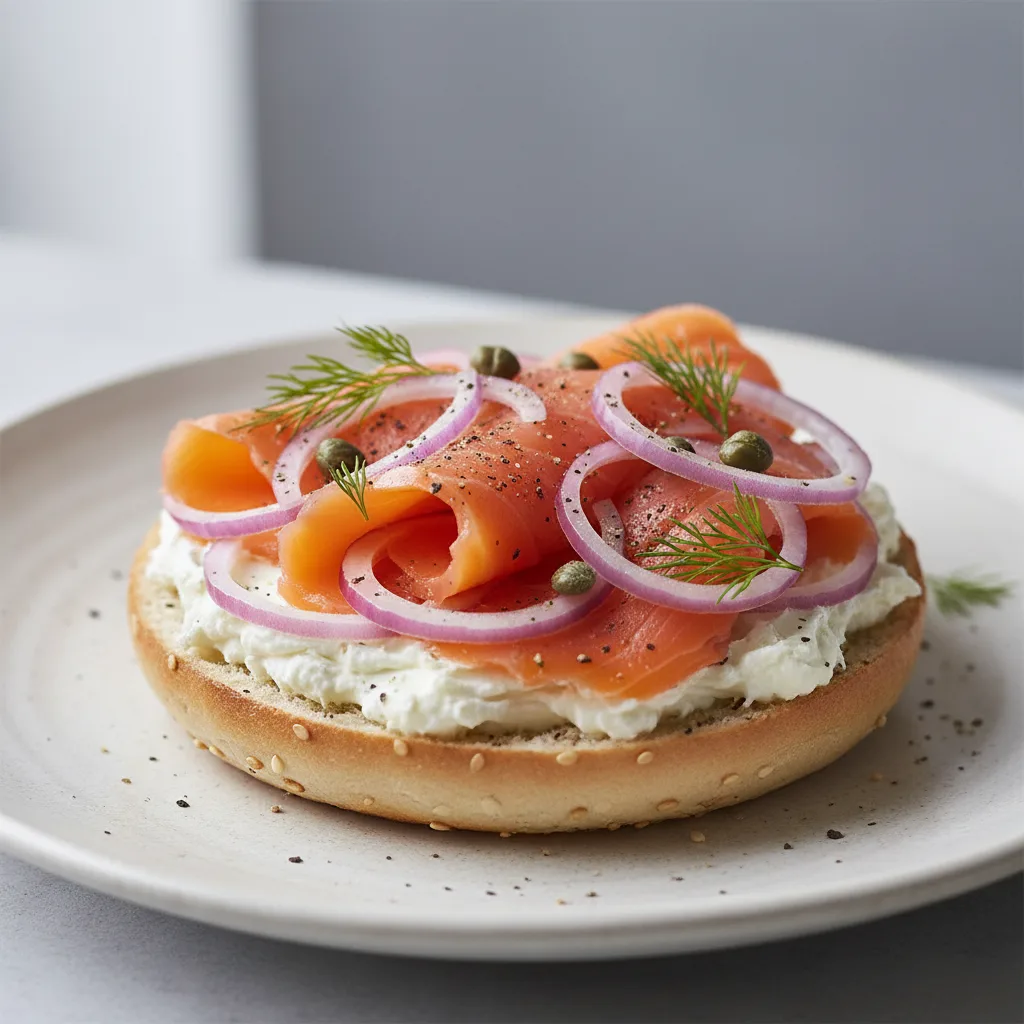 Lox Sandwich - Sesame Bagel Lox Sandwich - Sesame Bagel