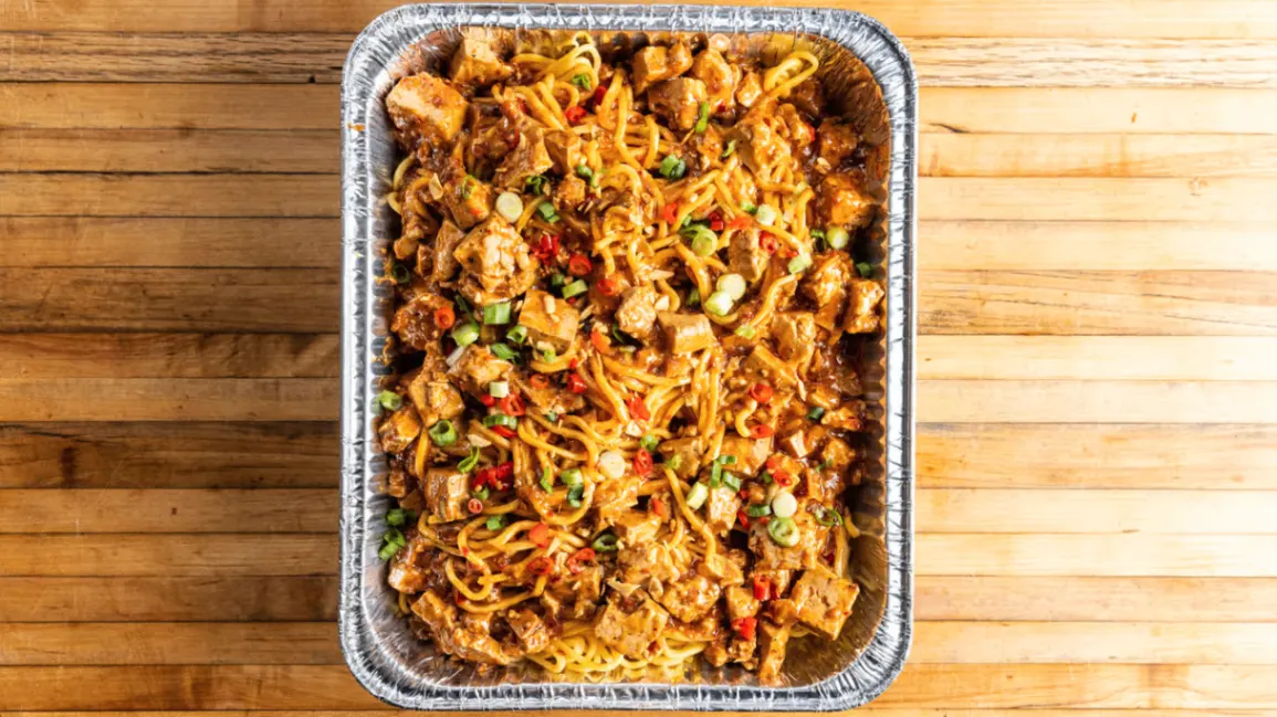 Gluten Free Vegan Szechuan Tofu Noodles