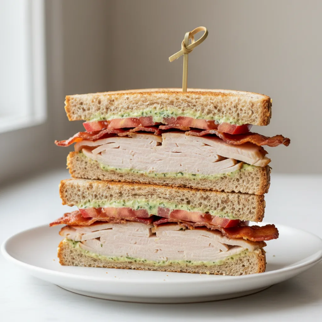 Dairy-Free Turkey and Bacon Club Sandwich