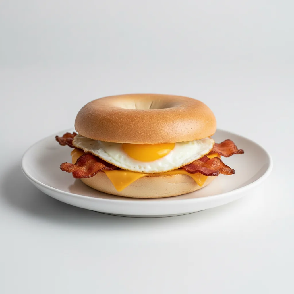 Bagel Sandwich: Bacon Egg and Cheese Bagel Sandwich: Bacon Egg and Cheese