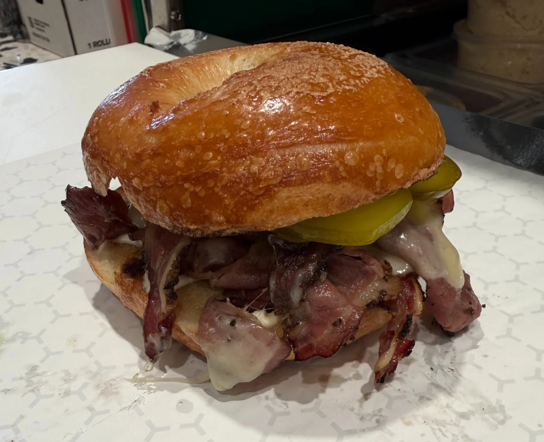 Pastrami Sandwich - Plain Bagel
