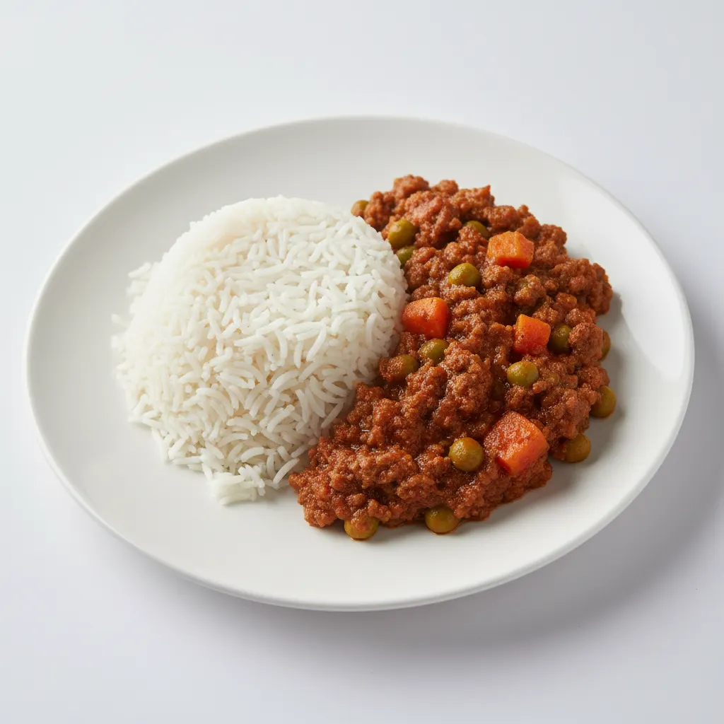 Beef Keema with Rice Beef Keema with Rice