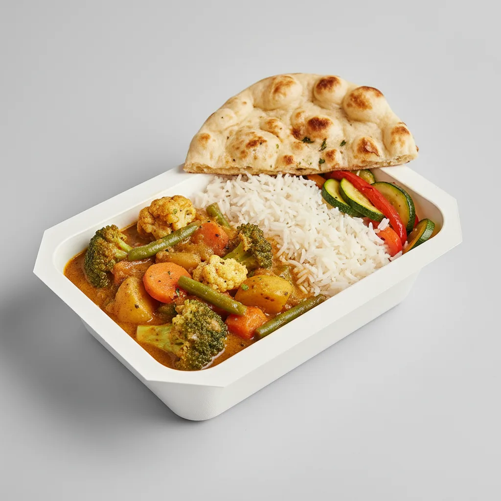 Mixed Vegetable Curry Box with Naan