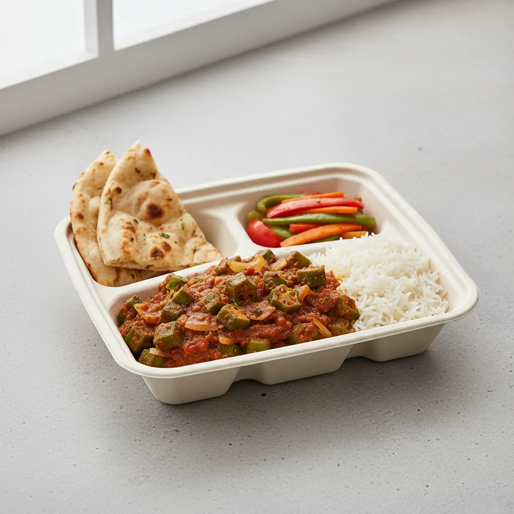 Bhindi Masala Box with Naan