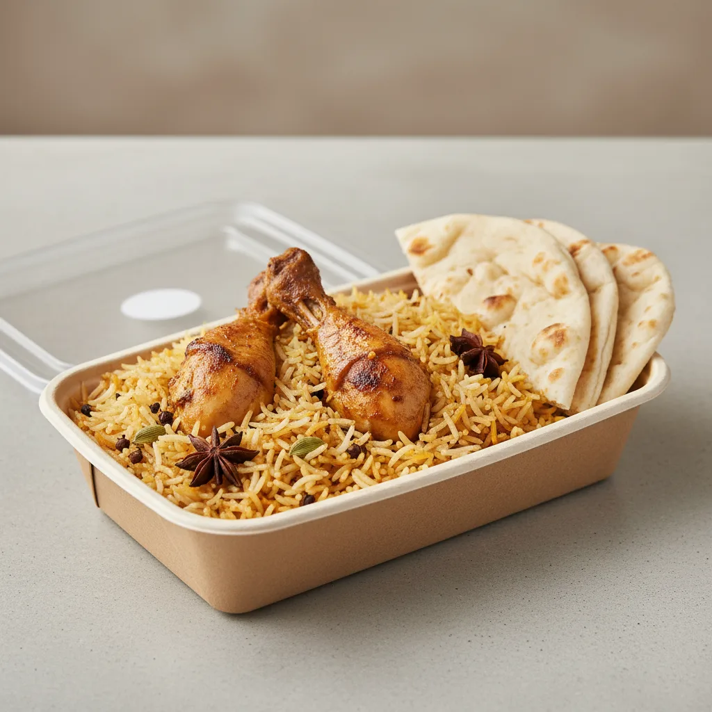 Chicken Biryani Box with Naan
