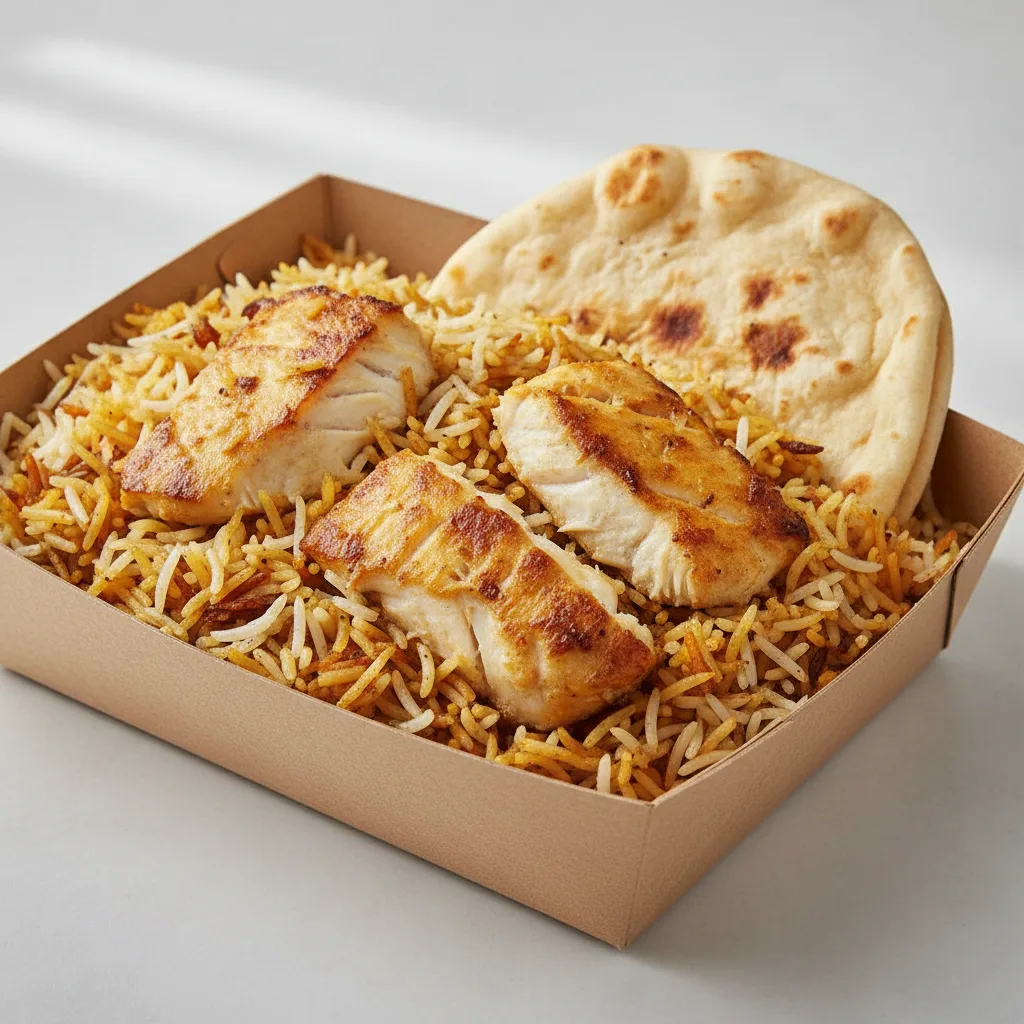 Fish Biryani Box with Naan