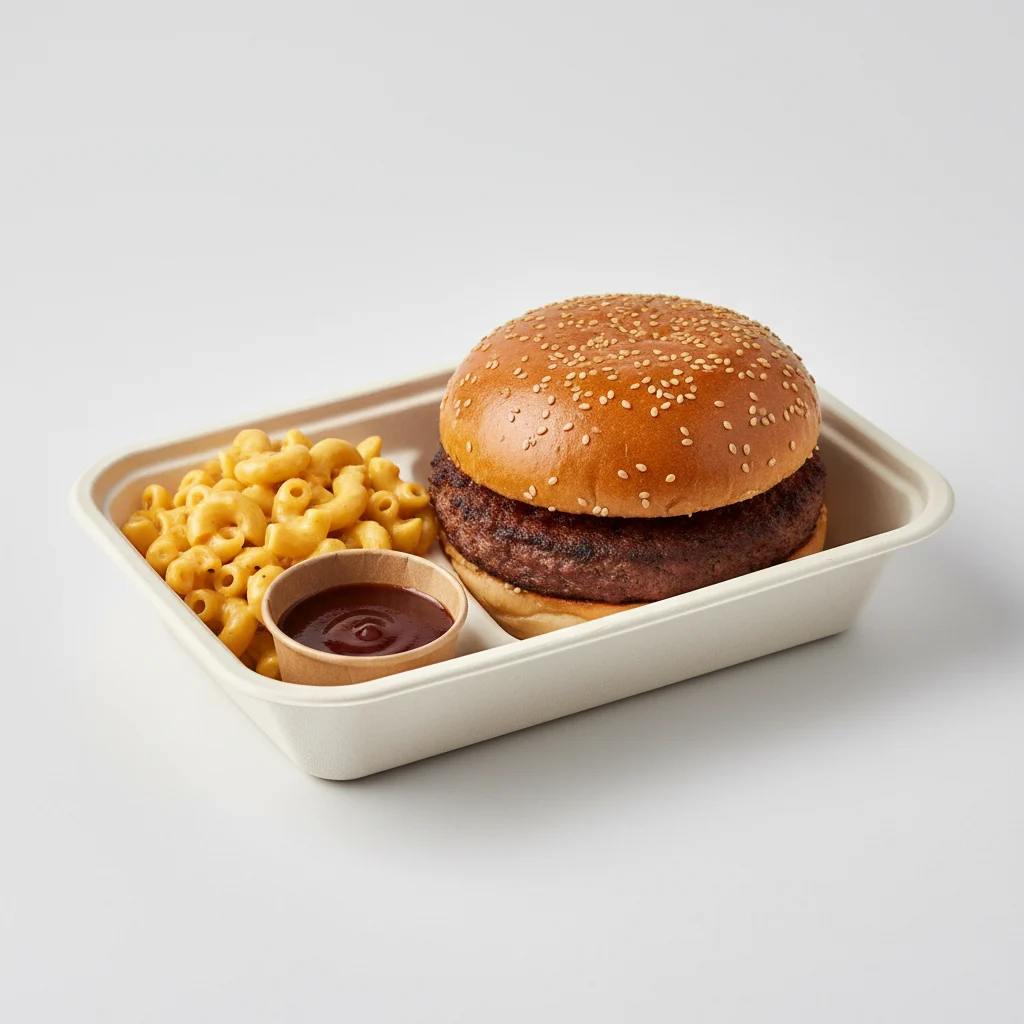 The Sandwich Lunch Box With Impossible Burger And Mac N Cheese The Sandwich Lunch Box With Impossible Burger And Mac N Cheese