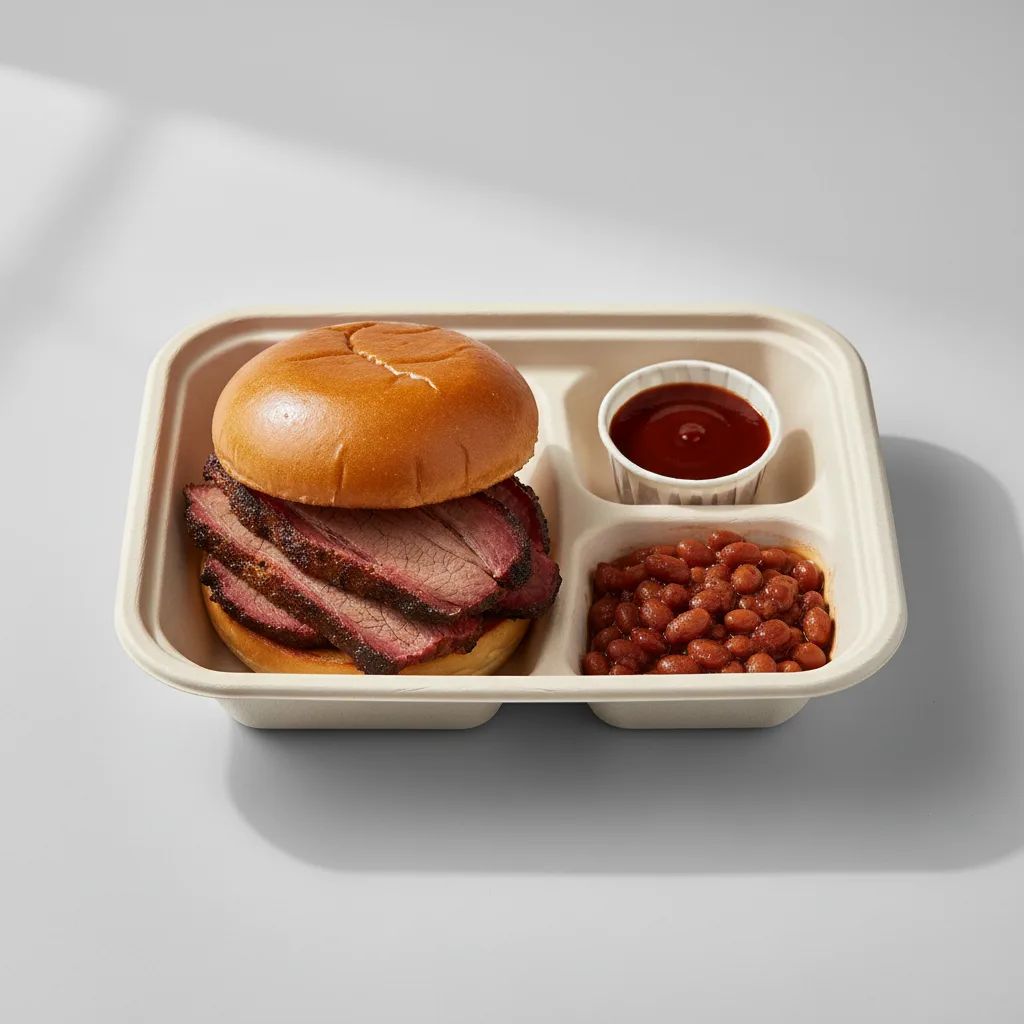 The Sandwich Lunch Box With Brisket And BBQ Beans The Sandwich Lunch Box With Brisket And BBQ Beans