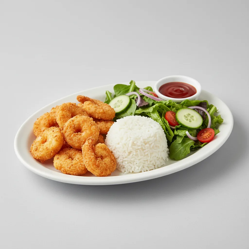 Fried Shrimp Plate with Tossed Salad Fried Shrimp Plate with Tossed Salad