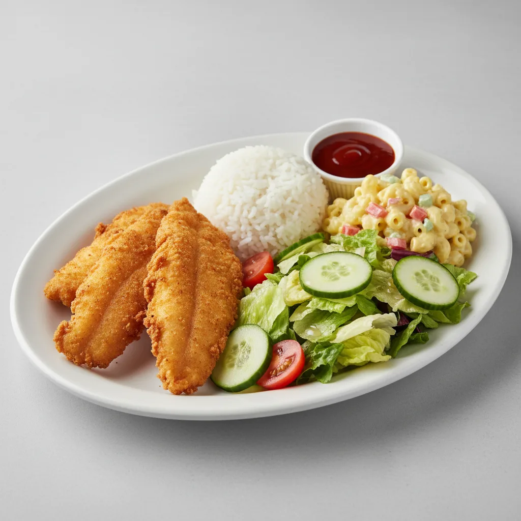 Fried Fish Plate with Tossed Salad Fried Fish Plate with Tossed Salad