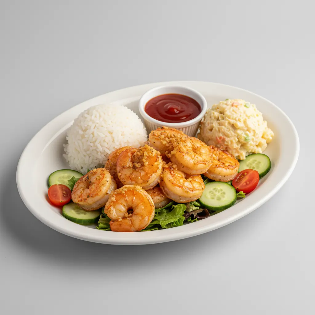 Garlic Shrimp Plate with Tossed Salad Garlic Shrimp Plate with Tossed Salad