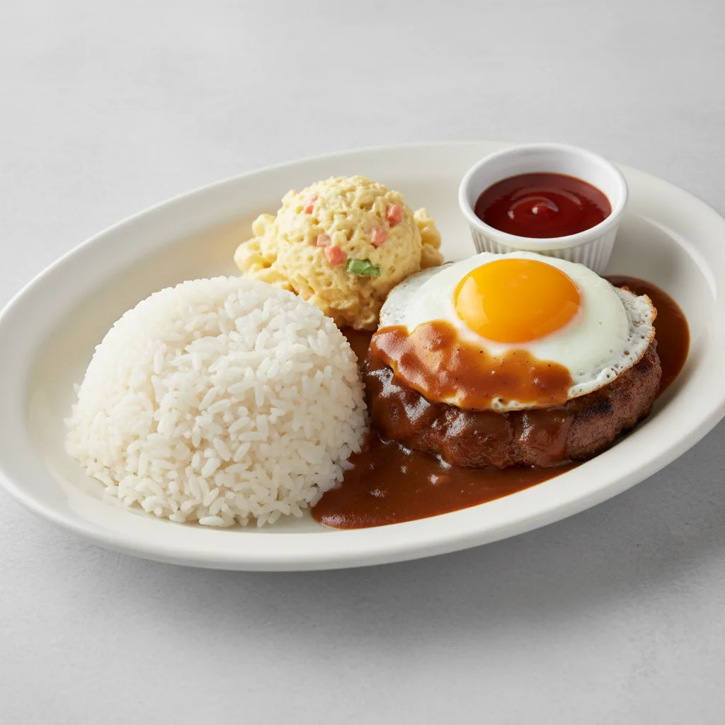 Loco Moco Plate with Tossed Salad Loco Moco Plate with Tossed Salad