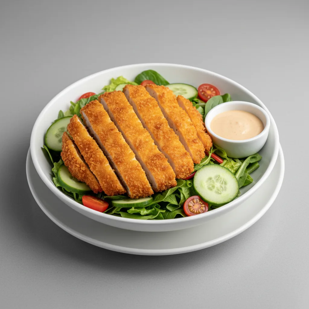 Chicken Katsu Entree Salad with House Dressing Chicken Katsu Entree Salad with House Dressing