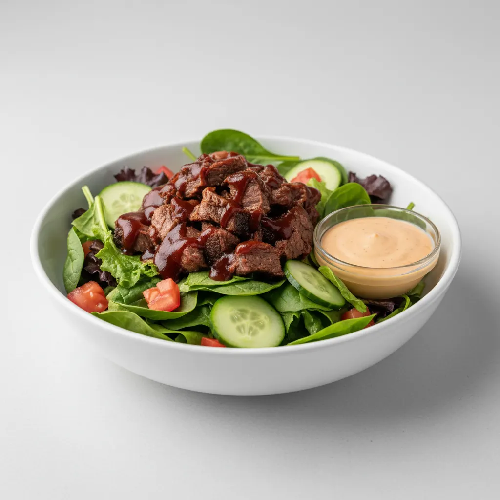 BBQ Beef Entree Salad with House Dressing BBQ Beef Entree Salad with House Dressing